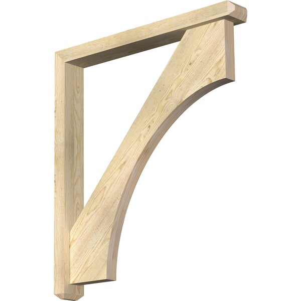 Ekena Millwork Westlake Craftsman Rough Sawn Bracket w/ Offset Brace, Douglas Fir, 4"W x 32"D x 36"H BKT0402X32X36WTL04RDF - main
